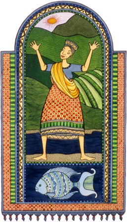 Woman with fish