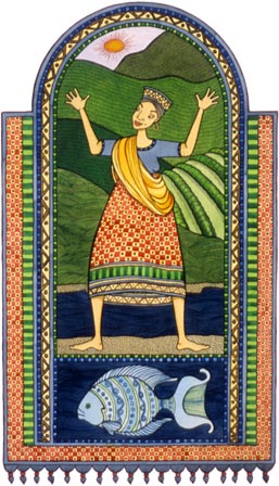 Woman with fish